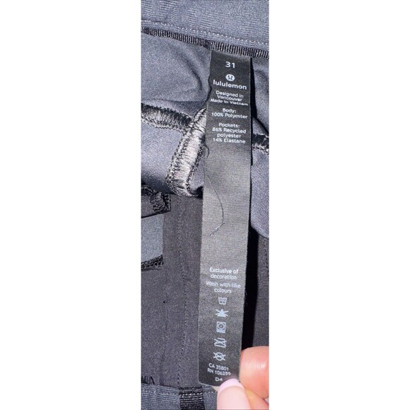 Lululemon Size 31 ABC Slim Fit Dark Gray Warpstreme Chino Pants Men's Waterproof - Picture 8 of 13